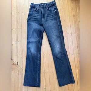 MOTHER Black/Grey High Waisted Smokin Double Heel